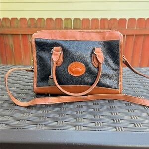 Dooney & Bourke Black and Brown Satchel